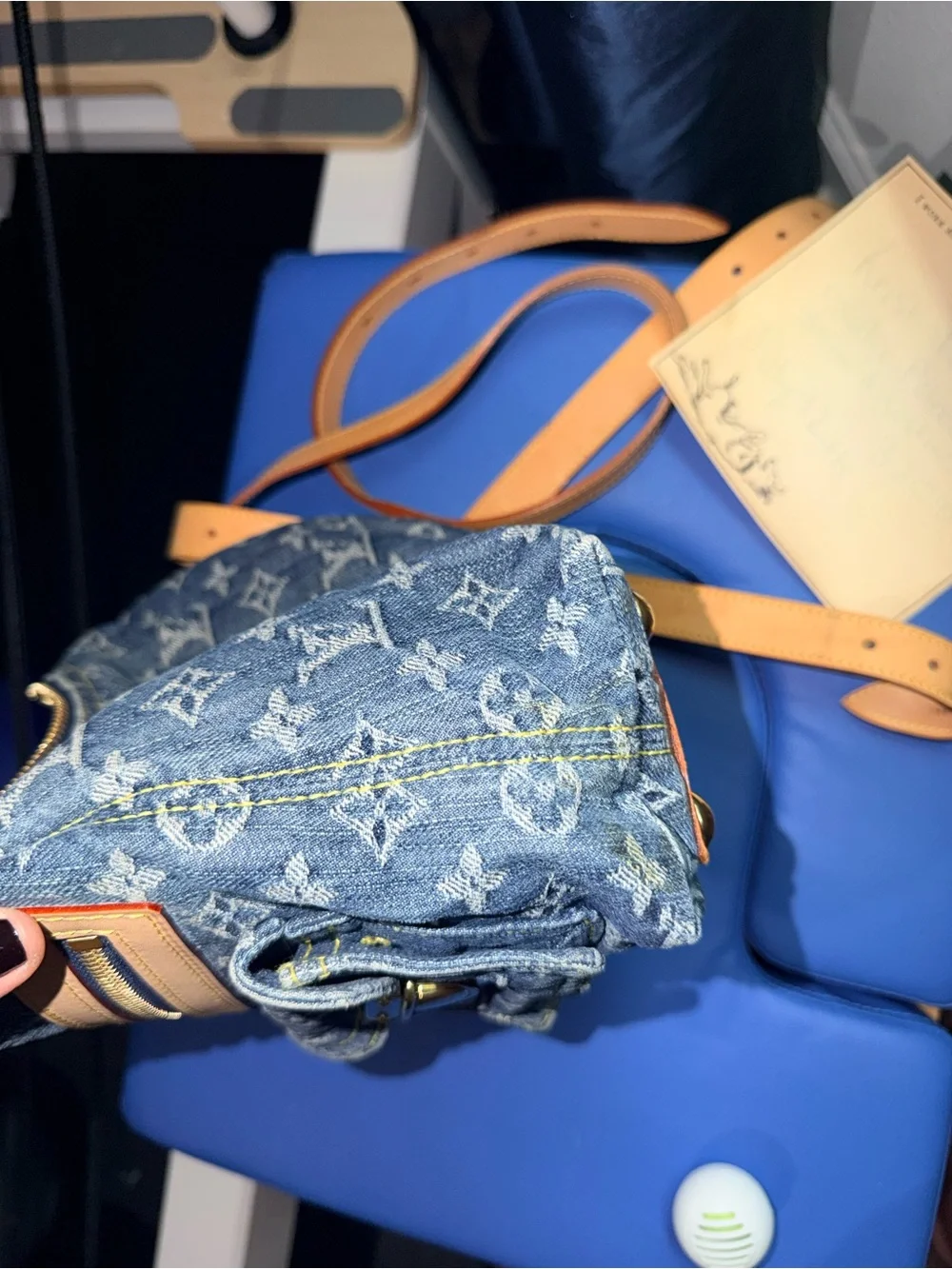 Louis Vuitton Denim Monogram Crossbody original Baggy PM